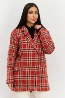Heartbreak Women Regular Fit Plaid Semi-Formal Blazer
