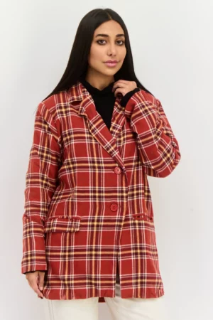Heartbreak Women Regular Fit Plaid Semi-Formal Blazer
