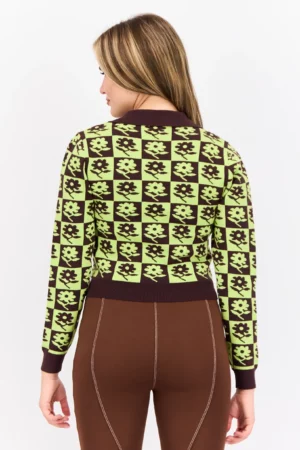 blouse, textured, brown, women, poof