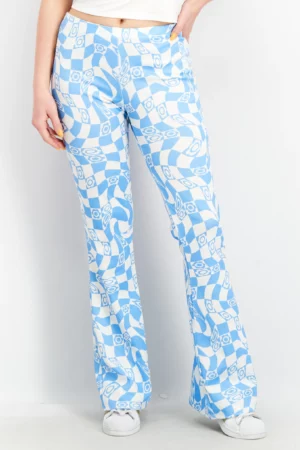 Asos Design Women Wide Leg Printed Pull On Pant, White