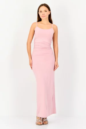 Bebe Women Solid Maxi Dress – Pale Mauve
