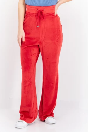 INC Women Regular Fit Velvet Sweatpants, Red