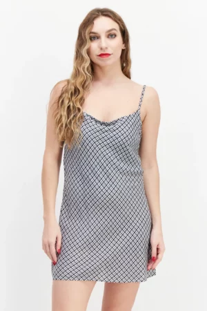 RVCA Women Micro Check Mini Dress – Black