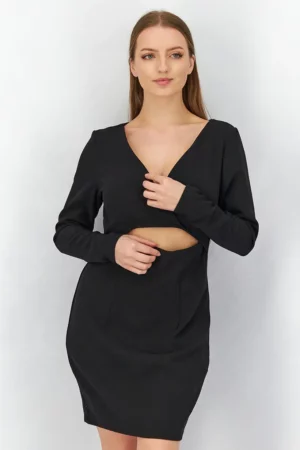 Reserved Women Cut Out Detail Bodycon Dress – Black