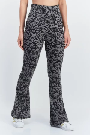 Urban Classic Women Leopard Print Flared Leg Leggings, Multicolor