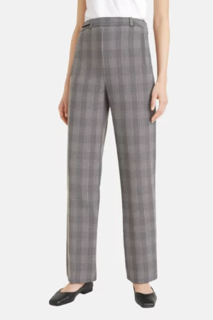 Selected Women Regular Fit Plaid Dress Pants, Multicolor